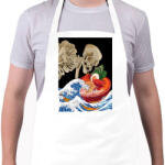 printfashion Skeleton eat sh*t - Kötény - Fehér (4909101)