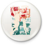 printfashion Kosárlabda - Kitűző, hűtőmágnes - Fehér (13369826)