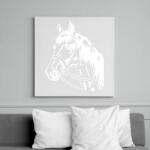 printfashion Horse - Vászonkép - Fehér (6638911)
