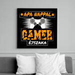 printfashion Apa nappal, Gamer éjszaka - Vászonkép - Fekete (6661034)