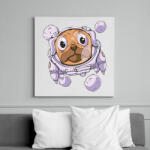 printfashion Űrhajós mopsz - Vászonkép - Fehér (12039158)
