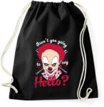 printfashion Barátságos bohóc - Sportzsák, Tornazsák - Fekete (404622)