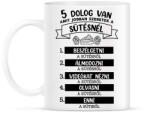 printfashion 5 dolog van amit jobban szeretek a sütésnél - Bögre - Fehér (7245267)