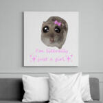 printfashion hörcsög meme - Vászonkép - Fehér (15984991)