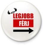 printfashion Legjobb férj - Kitűző, hűtőmágnes - Fehér (5247161)