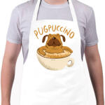 printfashion Mopsz kávé - Kötény - Fehér (6388302)