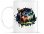 printfashion Szarvas - erdei naplemente - ajándék vadászoknak - Bögre - Fehér (15384699)