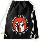 printfashion Együtt az állatokért! - Sportzsák, Tornazsák - Fekete (2513160)