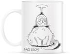 printfashion Hétfő cica - Bögre - Fehér (14226898)