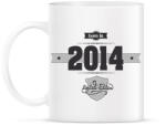 printfashion born-in-2014-(dark&lightgrey) - Bögre - Fehér (790313)