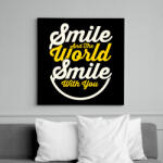 printfashion Mosolyogj - Vászonkép - Fekete (6643138)