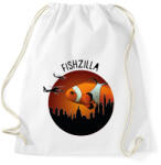 printfashion Fishzilla - Sportzsák, Tornazsák - Fehér (7181461)