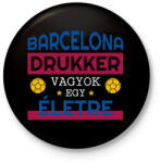 printfashion Barcelona drukker - Kitűző, hűtőmágnes - Fekete (10869153)