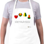 printfashion Kártya játékos minta #1 - Kötény - Fehér (7450554)