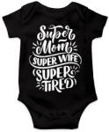 printfashion Super mom! - Baba Body - Fekete (4812808)