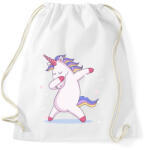 printfashion Táncoló unikornis - Sportzsák, Tornazsák - Fehér (1036324)