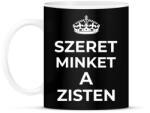 printfashion SZERET MINKET A ZISTEN - Bögre - Fekete (11494331)