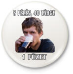 printfashion Kemény az egyetem! - Kitűző, hűtőmágnes - Fehér (5147671)