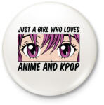 printfashion Anime és kpop - Kitűző, hűtőmágnes - Fehér (13220478)
