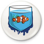 printfashion Halas zsebminta - Kitűző, hűtőmágnes - Fehér (13104357)