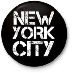 printfashion New York City - Kitűző, hűtőmágnes - Fekete (4384983)