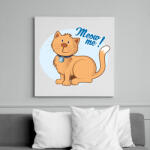 printfashion Meow me! - cicás póló - Vászonkép - Fehér (6621428)