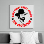 printfashion A fegyverek hordják Chuck Norrist, védelemként - Vászonkép - Fehér (6633001)