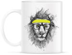 printfashion Hipster lion - Bögre - Fehér (788836)