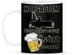 printfashion Horgászom csak akkor zavarj ha sört hoztál - Bögre - Fekete (12960411)