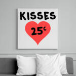printfashion kisses - Vászonkép - Fehér (6630096)