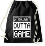 printfashion Straight outta Game - Sportzsák, Tornazsák - Fekete (10900222)