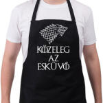 printfashion Az esküvő közeleg - Kötény - Fekete (4935579)