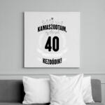 printfashion kamasz-40-black-white - Vászonkép - Fehér (6623183)