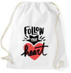 printfashion Kövesd a szíved - Sportzsák, Tornazsák - Fehér (1039129)