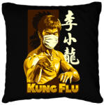 printfashion Kung Fu maszkban - Párnahuzat, Díszpárnahuzat - Fekete (6604801)