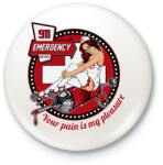 printfashion A fájdalom öröme - Kitűző, hűtőmágnes - Fehér (3074613)