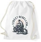 printfashion Utcai motoros - street rebellion - Sportzsák, Tornazsák - Fehér (4754372)
