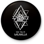 printfashion See you in Valhalla - Kitűző, hűtőmágnes - Fekete (15516491)