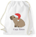 printfashion capybara család - mikulás - Sportzsák, Tornazsák - Fehér (14887732)