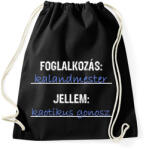 printfashion Mi a foglalkozásod? - Sportzsák, Tornazsák - Fekete (3917243)
