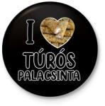 printfashion I love Túrós palacsinta - Kitűző, hűtőmágnes - Fekete (10853413)