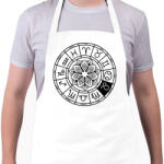 printfashion horoszkóp oroszlán fekete - Kötény - Fehér (12670065)