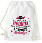 printfashion Tűzoltó felesége - Sportzsák, Tornazsák - Fehér (10747126)