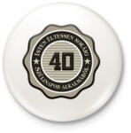 printfashion 40 - Kitűző, hűtőmágnes - Fehér (7228279)