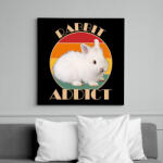 printfashion Rabbit addict - Vászonkép - Fekete (7341423)