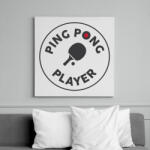 printfashion PingPong player - Vászonkép - Fehér (6629772)
