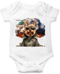 printfashion amikor jön a postás - YORKIE - Baba Body - Fehér (15216513)