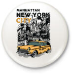 printfashion New York City - Kitűző, hűtőmágnes - Fehér (3073449)