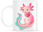 printfashion Axolotl szivecskével - Bögre - Fehér (4293439)