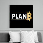 printfashion plan b gold - Vászonkép - Fekete (6659367)